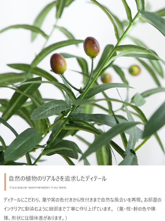 観葉植物 オリーブ フェイクグリーン 光触媒人工観葉植物 高さ125cm