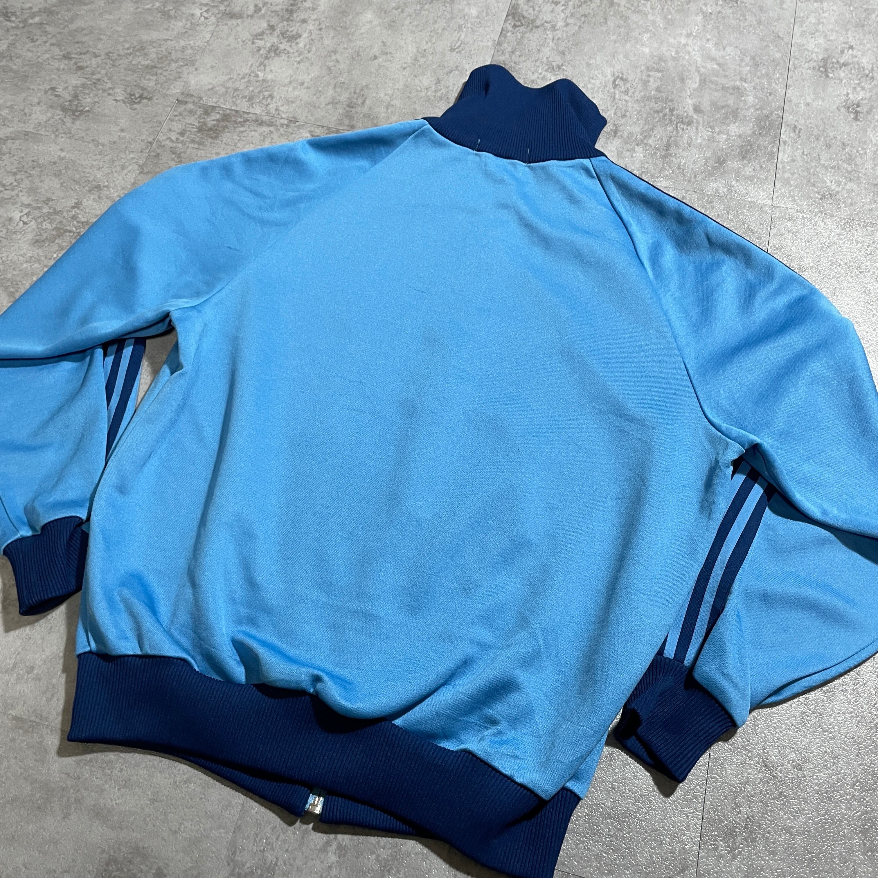 80s 水色 西ドイツ Adidas トラックジャケット 3号 80s 水色 西ドイツ Adidas トラックジャケット 3号