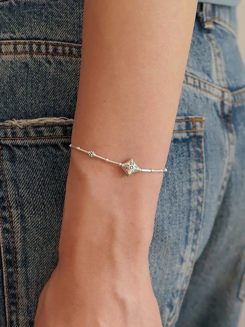 ☆TXT ヨンジュン 着用！！【MADEBYEGO】Ethnic diamond bracelet | もごつ