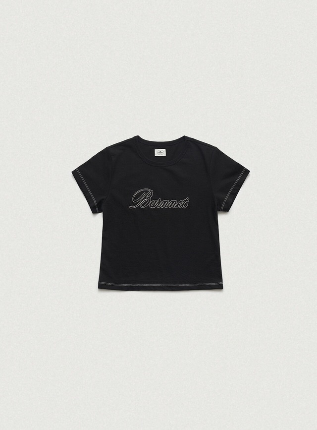 [The Barnnet] Diana Chain Stitch Logo T-Shirt_Black 正規品 韓国ブランド 韓国通販 韓国代行 韓国ファッション ザ バーネット ザバーネット 日本 店舗