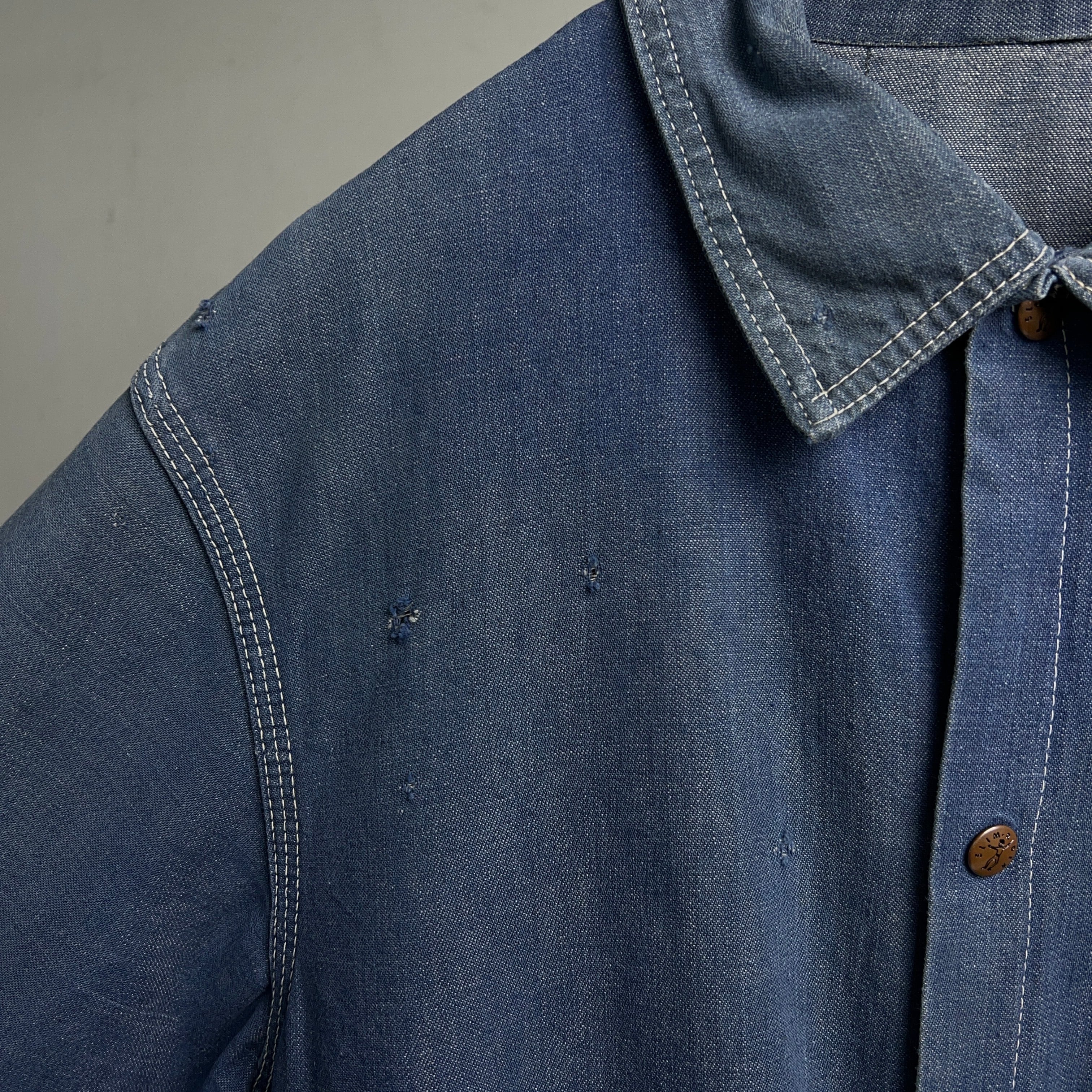 1970's VAT DYE DENIM CHORE JACKET 70年代 バットダイデニム