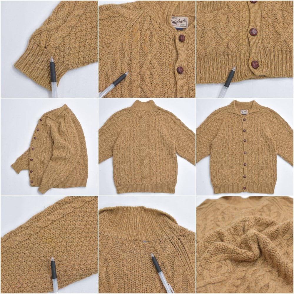 Woolrich ウールリッチ ケーブルニットカーディガン フィッシャーマン