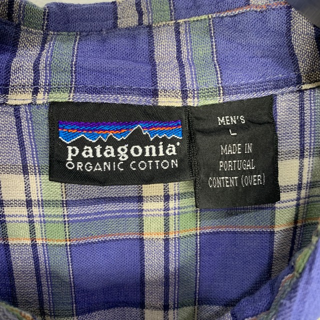 Patagonia ACヤーンダイシャツ 98年 ポルトガル製 L 青系