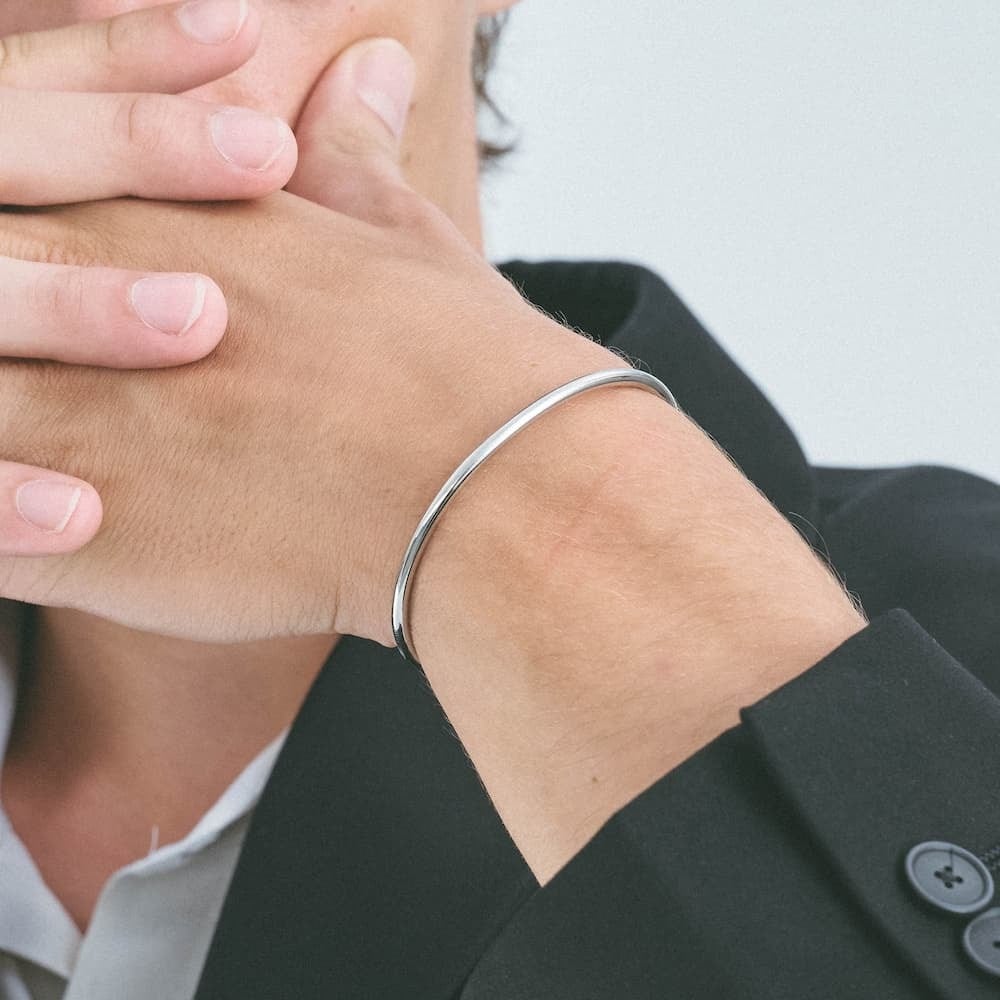 thin simple bangle (silver) #b67 | garcia