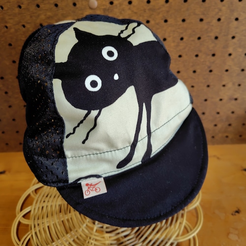 【Only ONE】メッシュサイクルキャップ　でかネコさん　白A