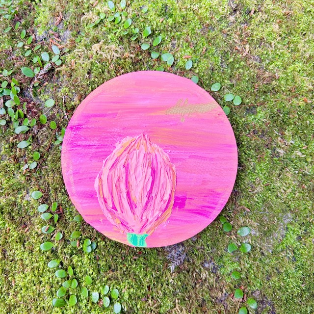 金龍さまと蓮の花開運アート（紫）