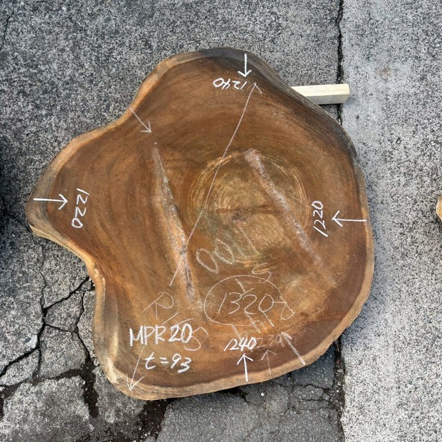 【輪切り】モンキーポッド_1220×1240×93_Web限定_オーダー用原板 N2788