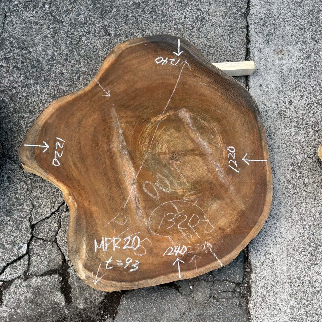 【輪切り】モンキーポッド_1220×1240×93_Web限定_オーダー用原板 N2788