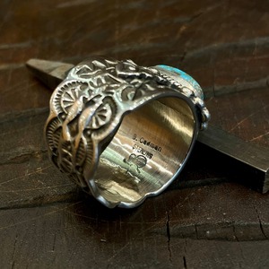 ダレルキャドマン(DarrellCadman) キングマンターコイズスタンプワークリング 27号