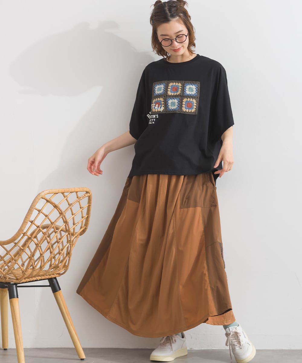 K261093 【接触冷感シリーズ】 リメイクスカート / Cool Touch Mixed
