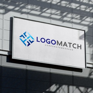 堅実な構造とチームワークのロゴ