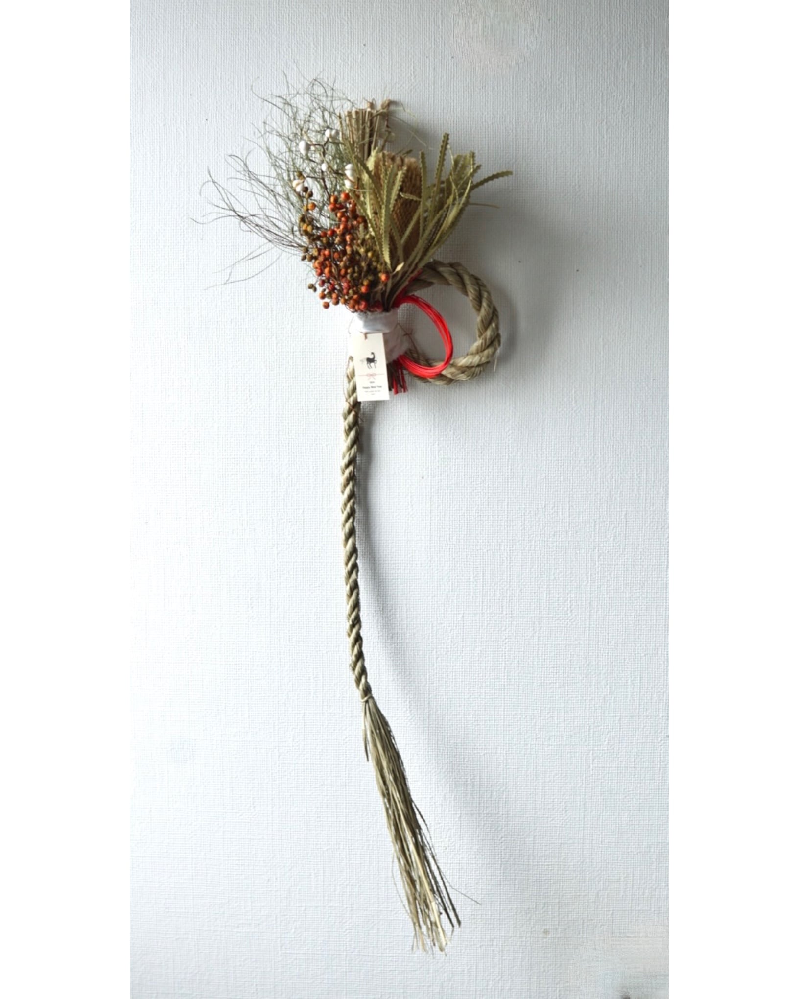 ドライフラワーのしめ飾りG