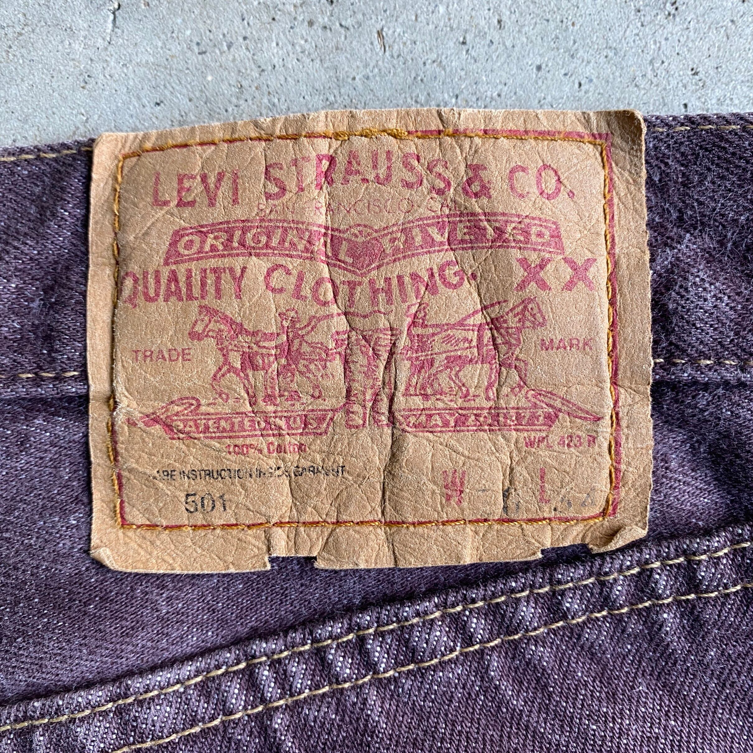 レア スペイン製 90年代 Levi's 先染め パープル 501 カットオフ ...