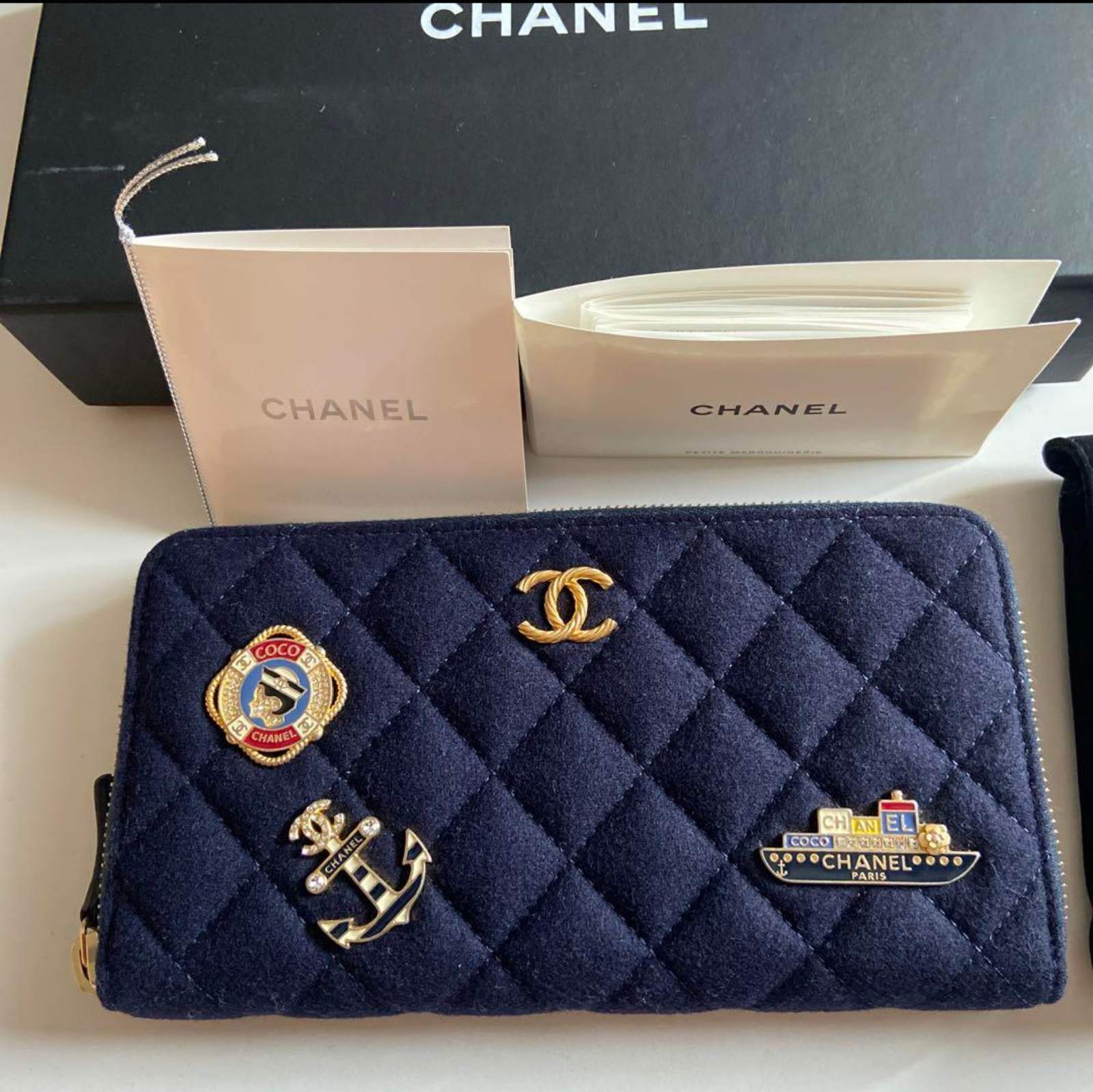 CHANEL シャネル ウォレット マリン ココマーク マトラッセ 限定 