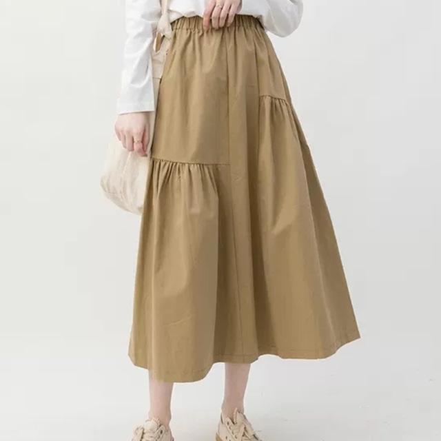 gather easy flare skirt N10571