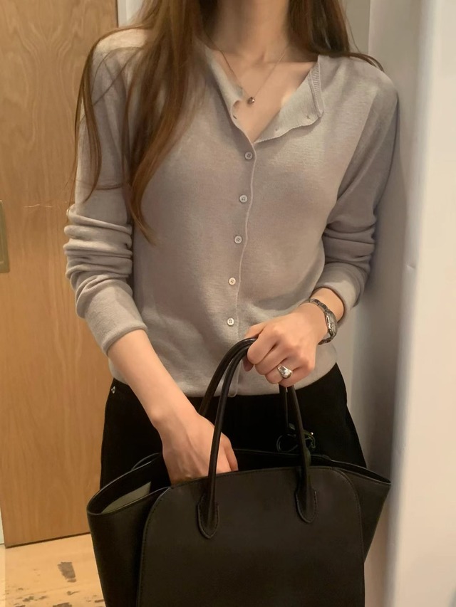 (OUNCE) low silky cardigan / 3color