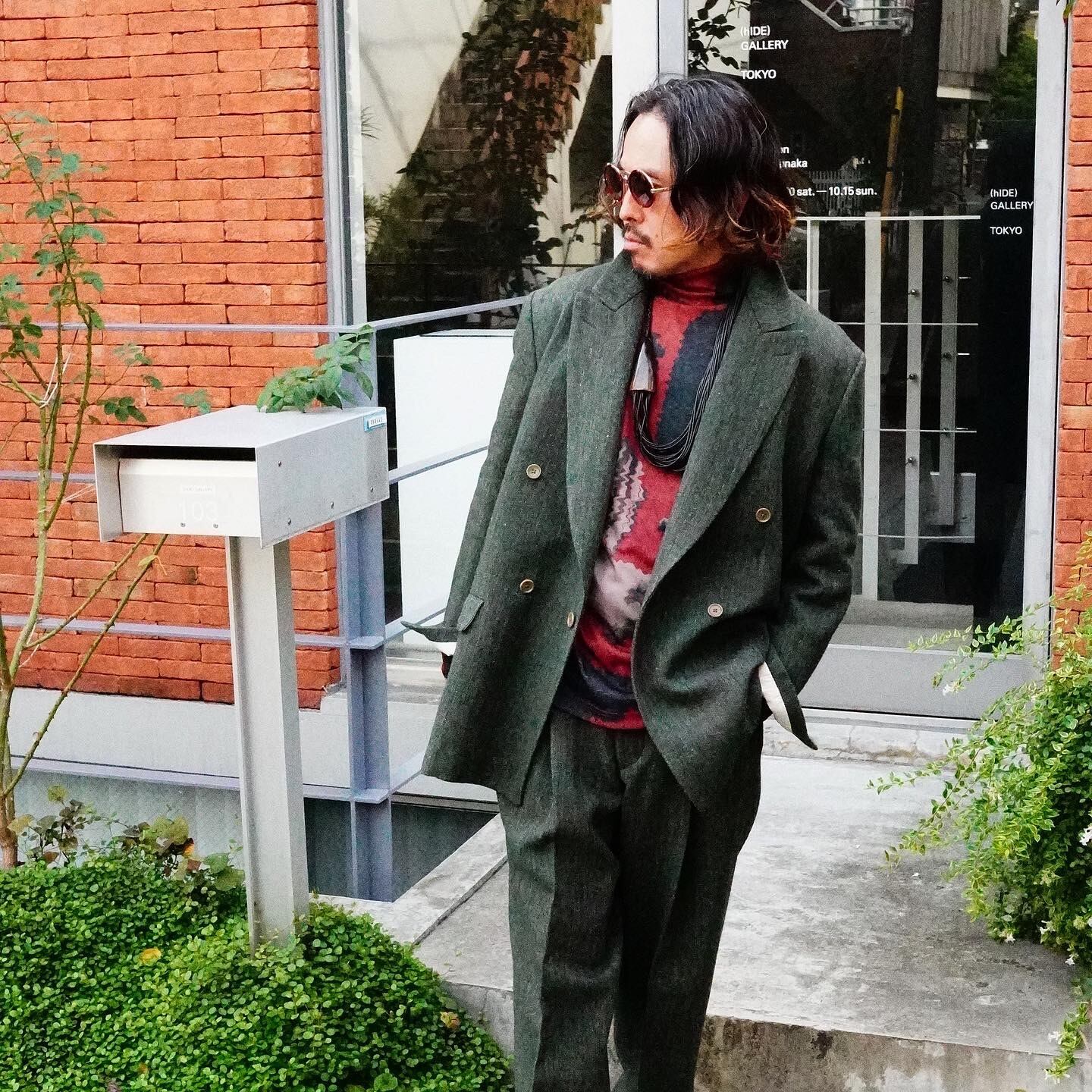 HAVERSACK / Wool Linen Herringbone Tweed Double Breasted Jacket | ARCD