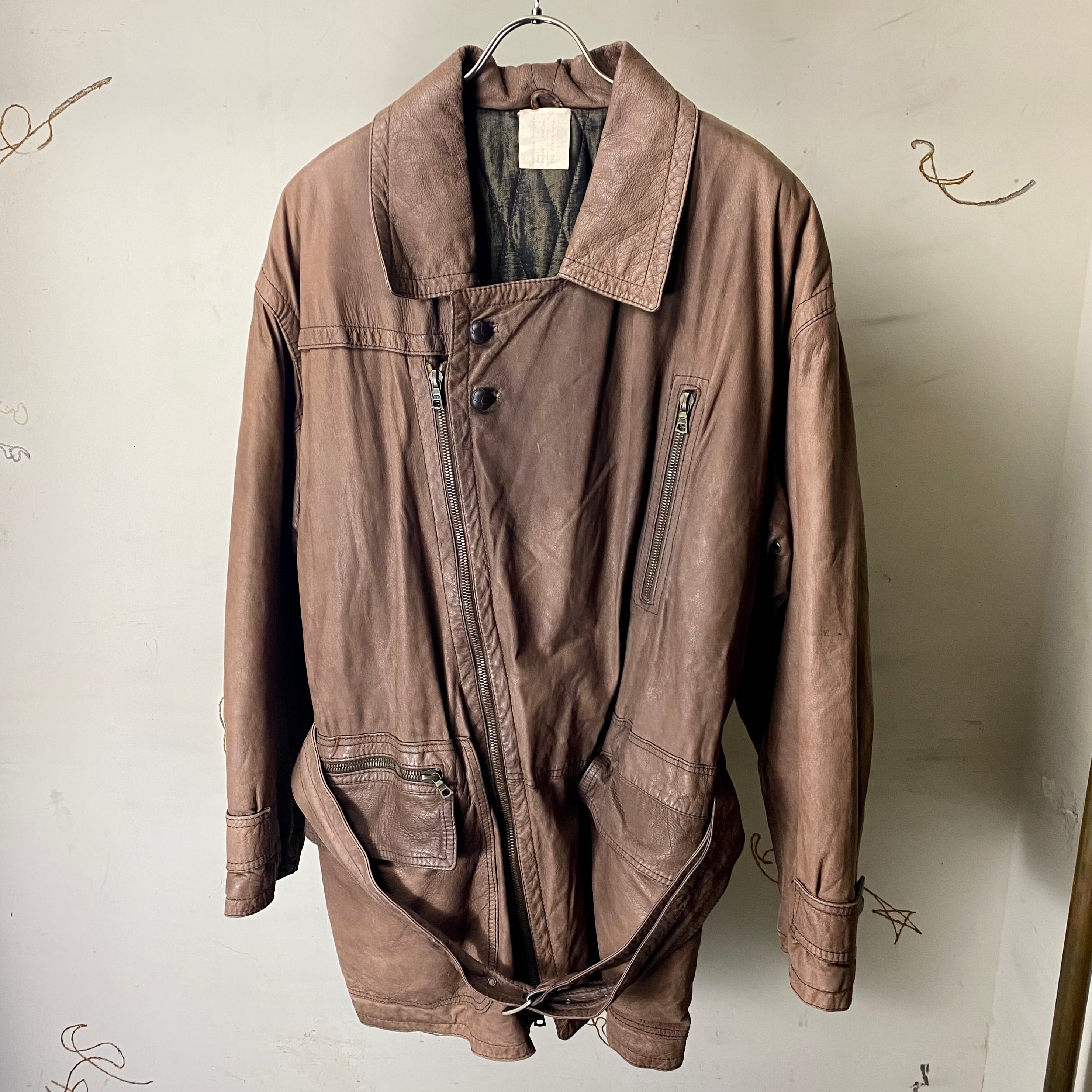 vintage RUFFO leather riders coat | NOIR ONLINE