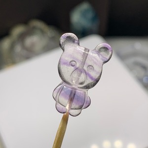 5貫通穴・くまさんフローライトビーズ