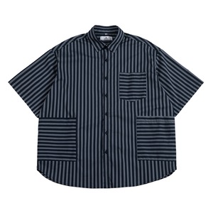 ストライプコラージュ半袖シャツ / 0720