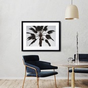 Someday's sky｜ビンテージ感漂うパームツリーが描くリゾートアートポスター｜大人のカリフォルニア空間を演出する一枚A4ポスター
