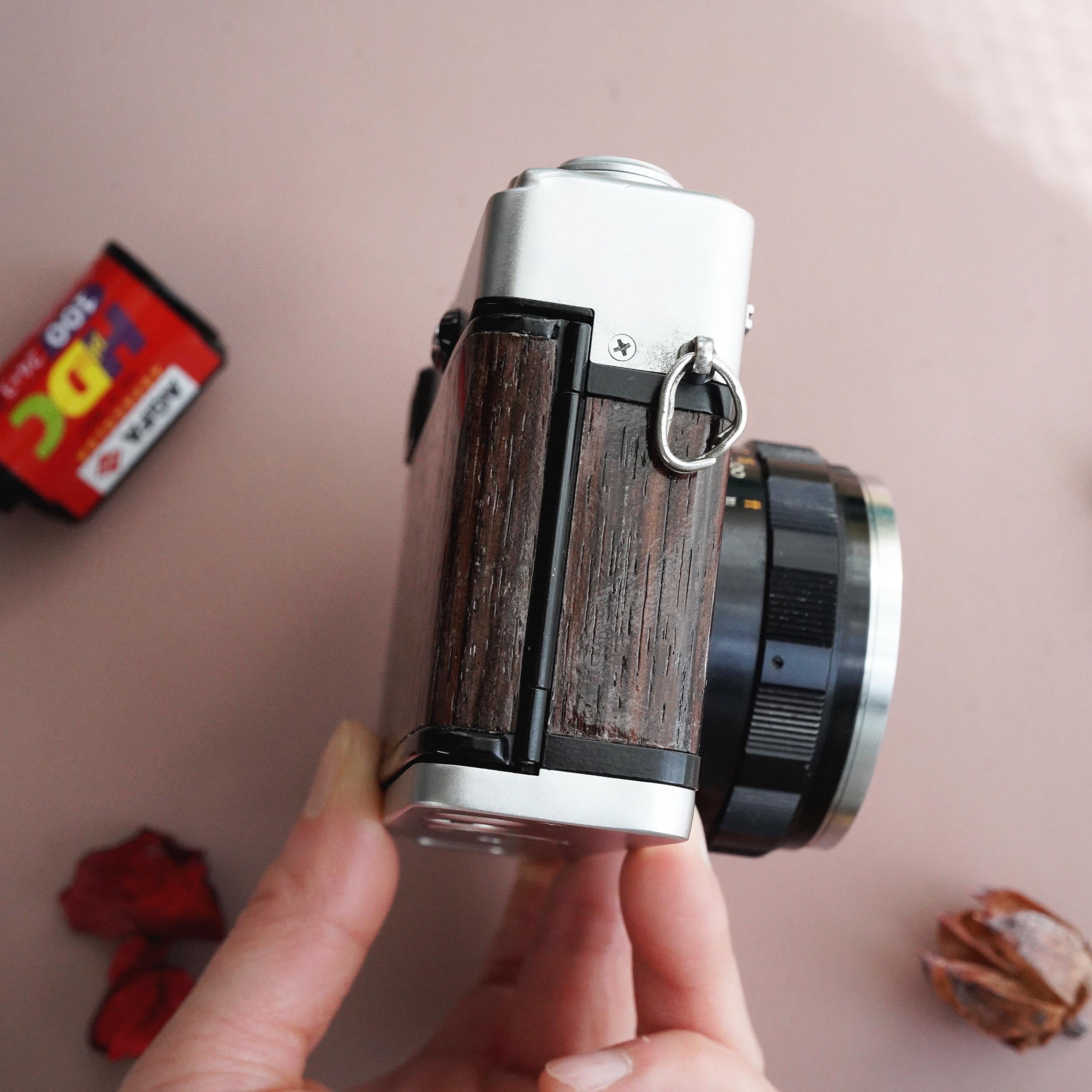 ローズウッド シルバーハートウッド Olympus 35DC 天然木材 Rose ローズウッド シルバーハートウッド Olympus 35DC 天然木材 Rose