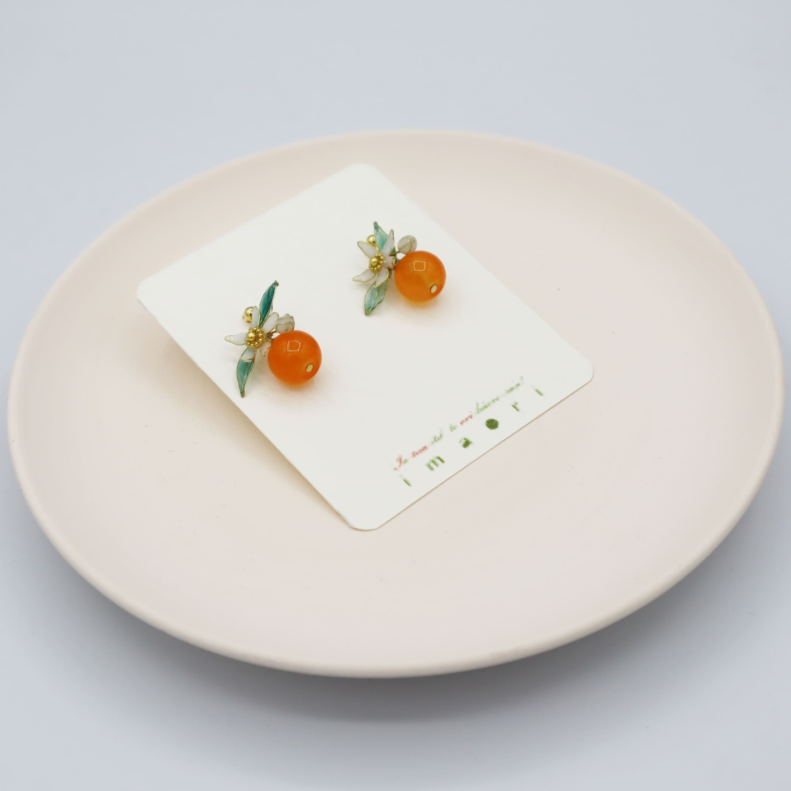 orangeピアス（orange jade）