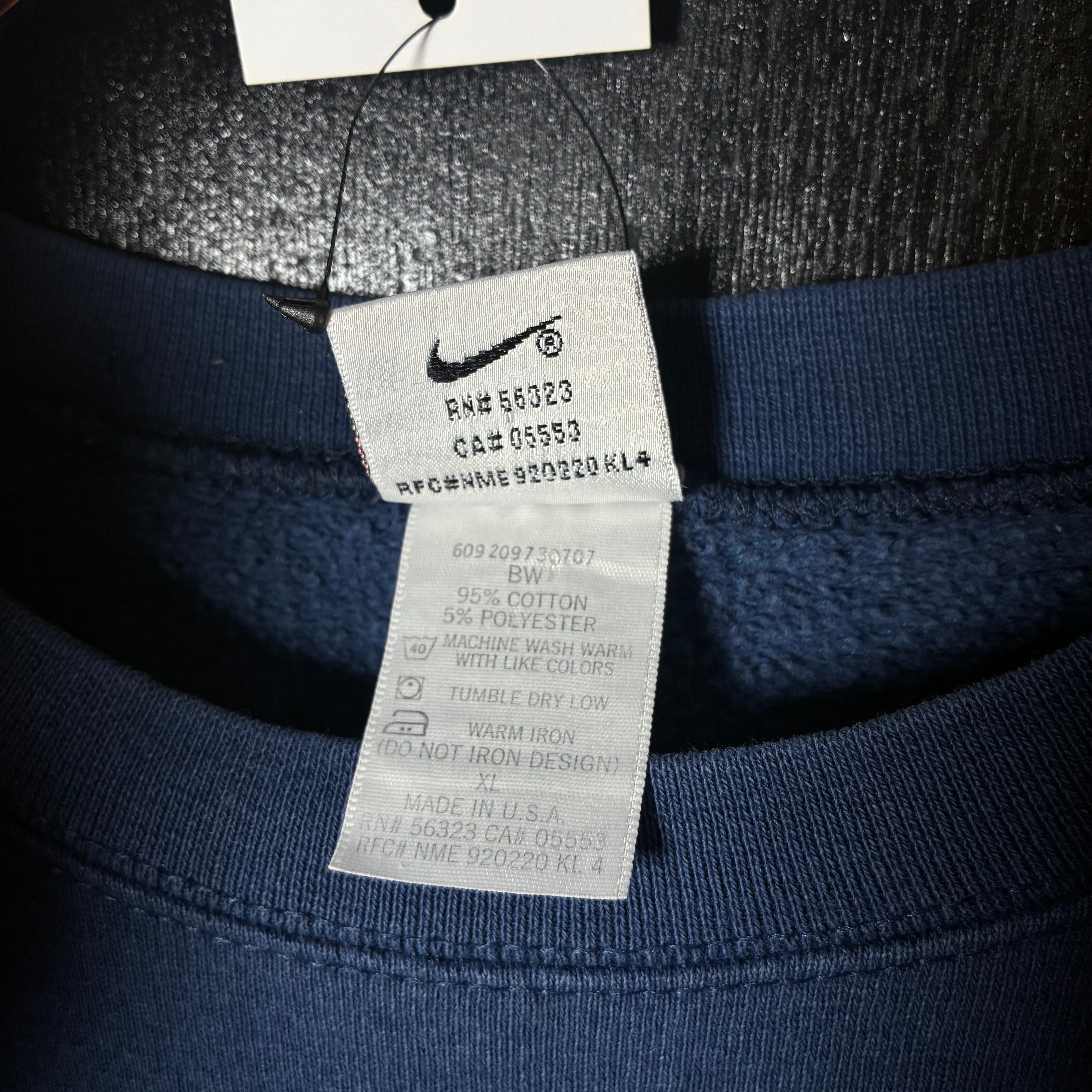 90s USA製 NIKE ロゴスウェット ネイビー ロゴドンナイキ XL | 古着屋