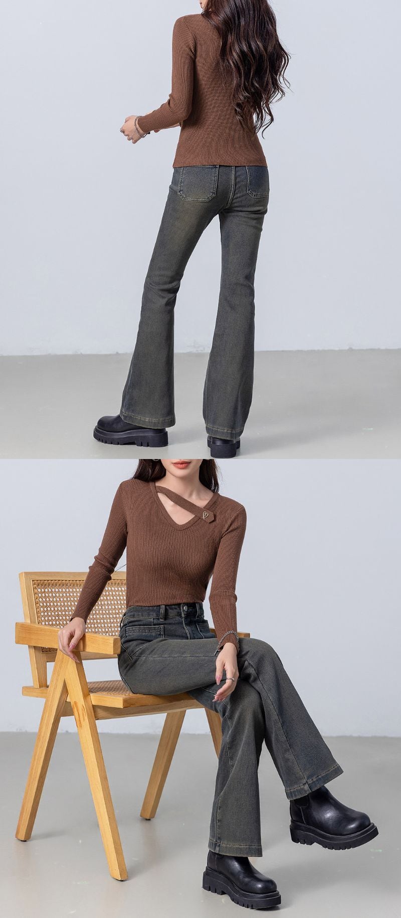 メール便】ハートデザインネックニット／tops2161 | DAY CLOSET