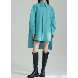 ロング丈 フロントボタンシャツ A0013