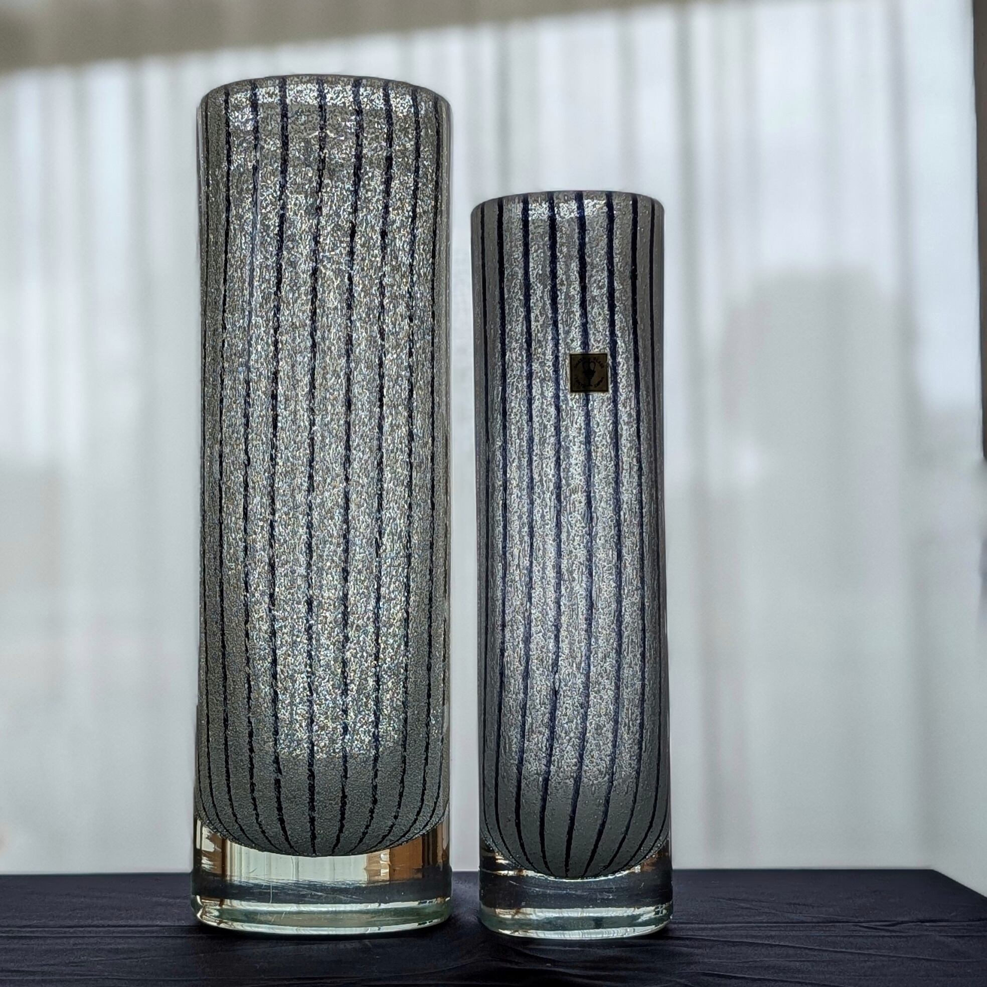 IWATA GLASS 岩田硝子 工芸 ガラス 肉厚 気泡 花瓶 花入 印象深かっ 