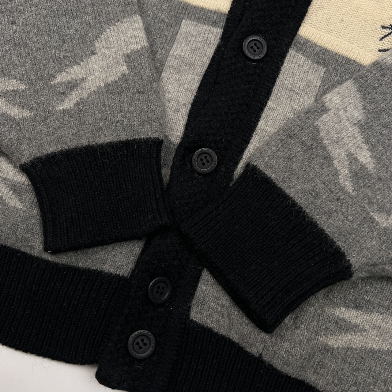 Castelbajac Sport カステルバジャック ノルディック風柄入り ウールニット ジャケット カーディガン サイズ 3 /アンゴラ混/日本製