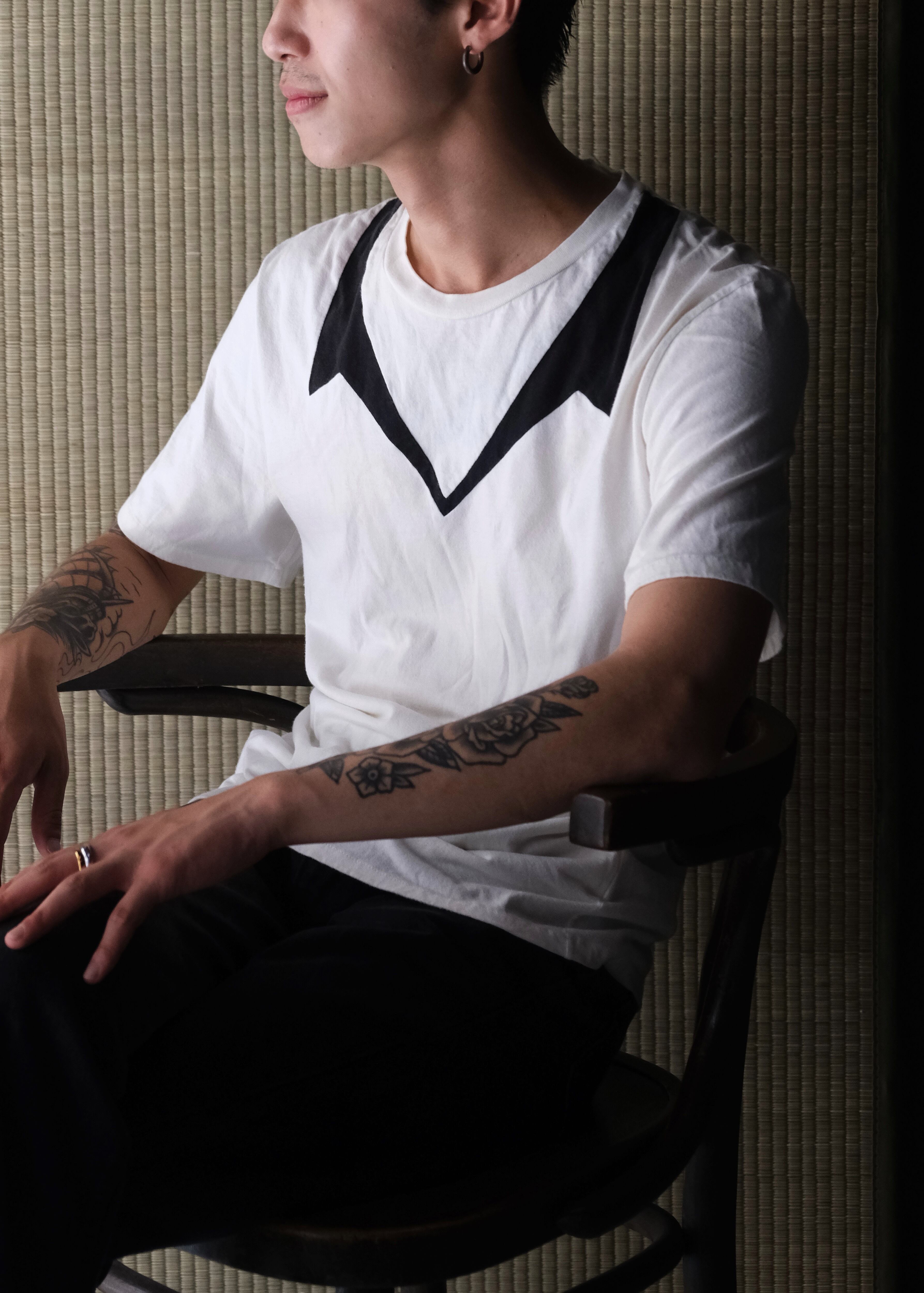 Martin Margiela 08SS cutting bi-color T-shirt | CETTEN