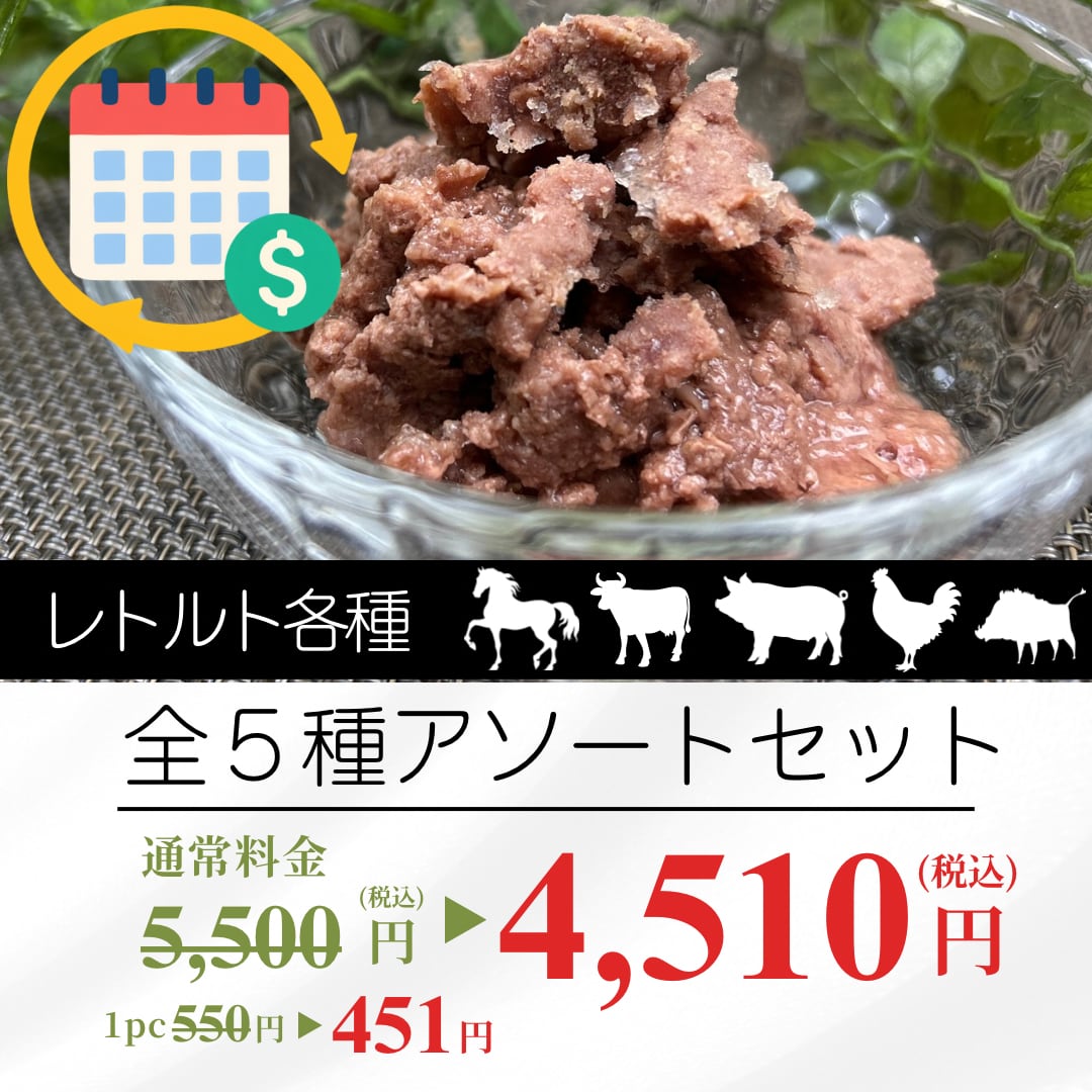 毎月１回お届け！全５種レトルトのアソートセット
