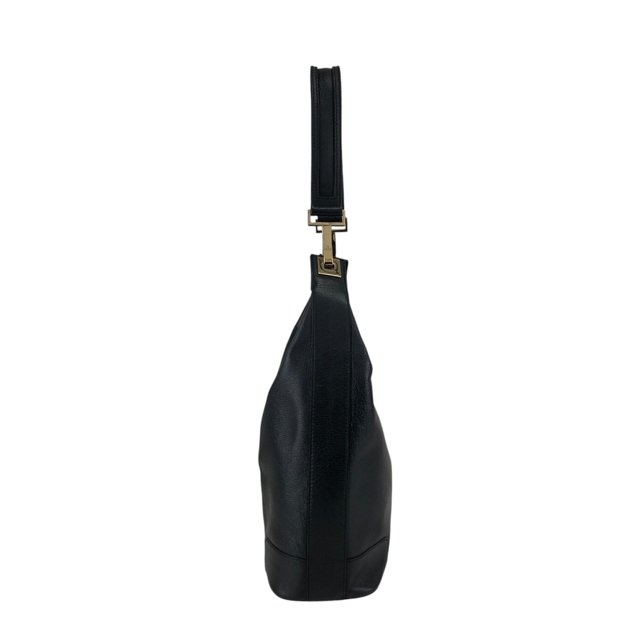 メンズ 美品✨ オールドグッチ ショルダーバッグ 黒 レザー MT833