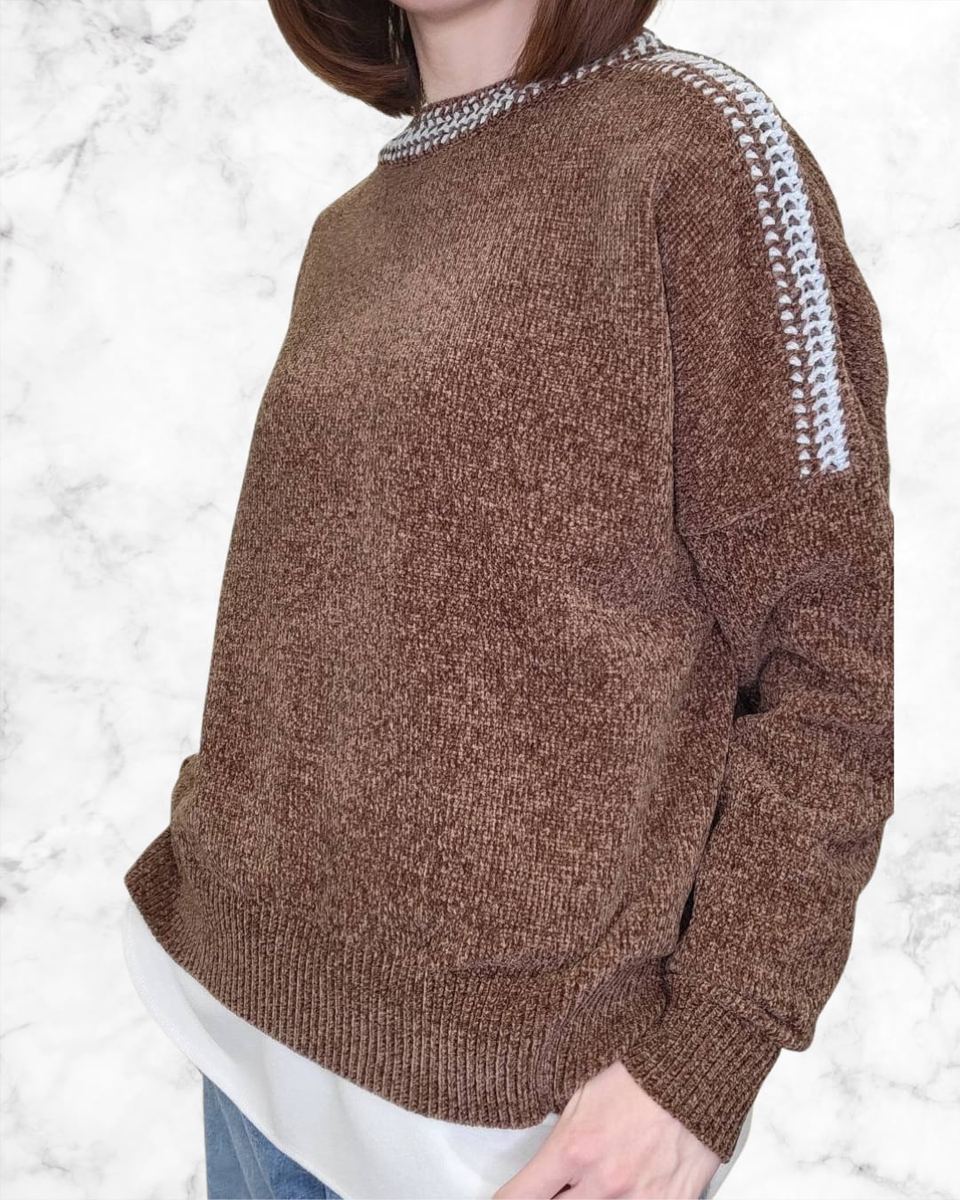 カラーアクセントステッチプルオーバー 10256963 アンテアシーム