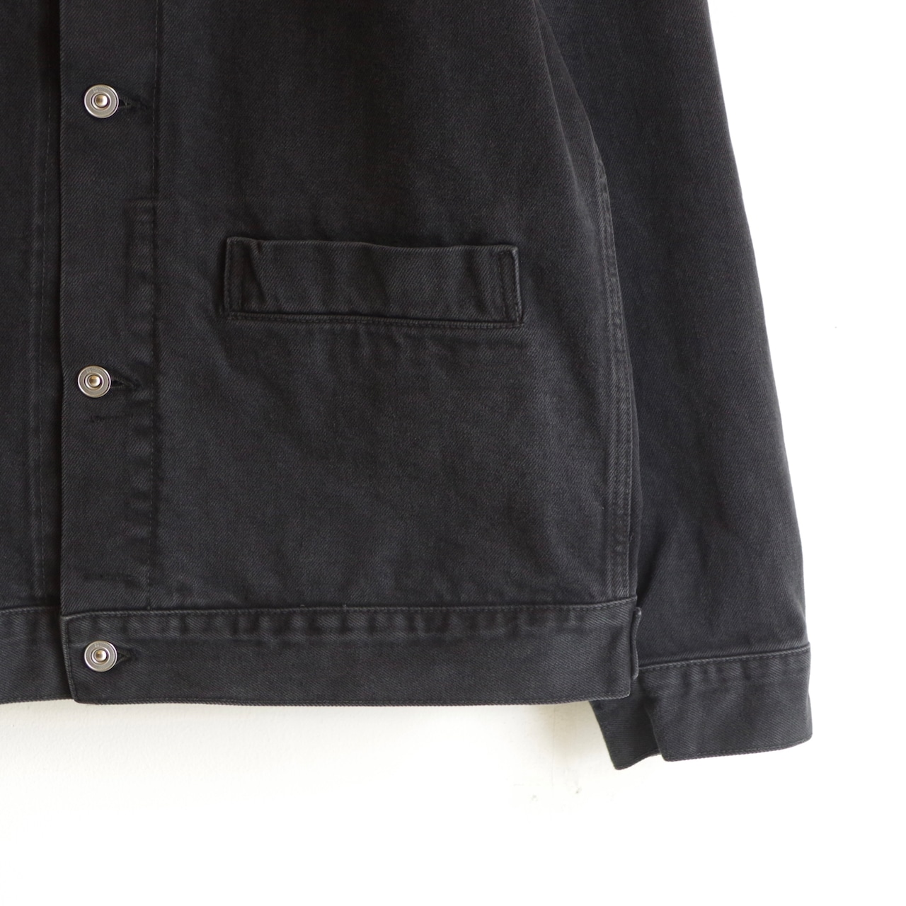 HATSKI Denim07 Box Pocket Denim Jacket Fade Black