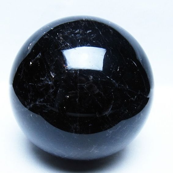 2.6Kg モリオン 黒水晶 丸玉 128mm スフィア 一点物 161-949