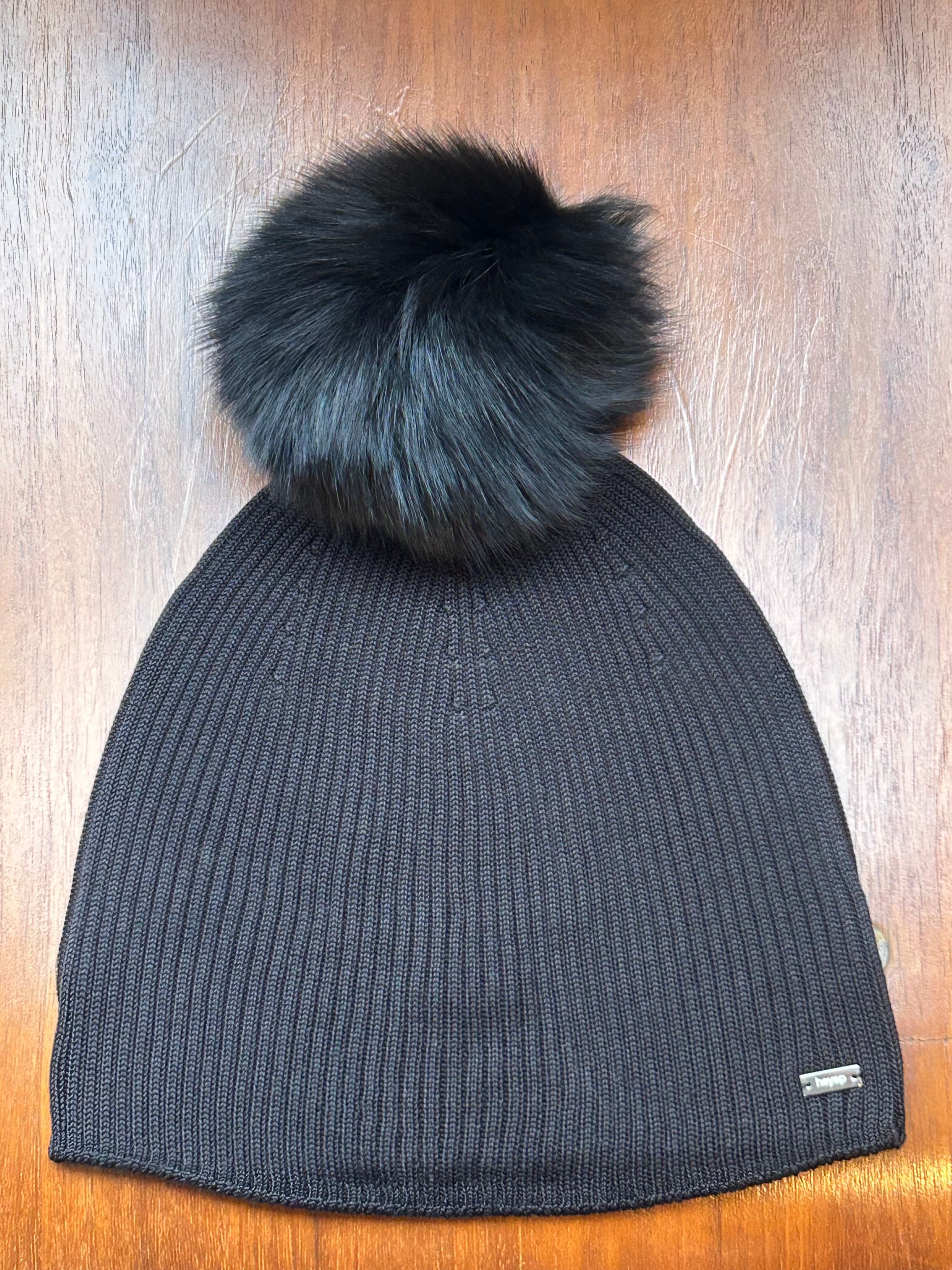 HEYEP fox fur silk beanie | AAR