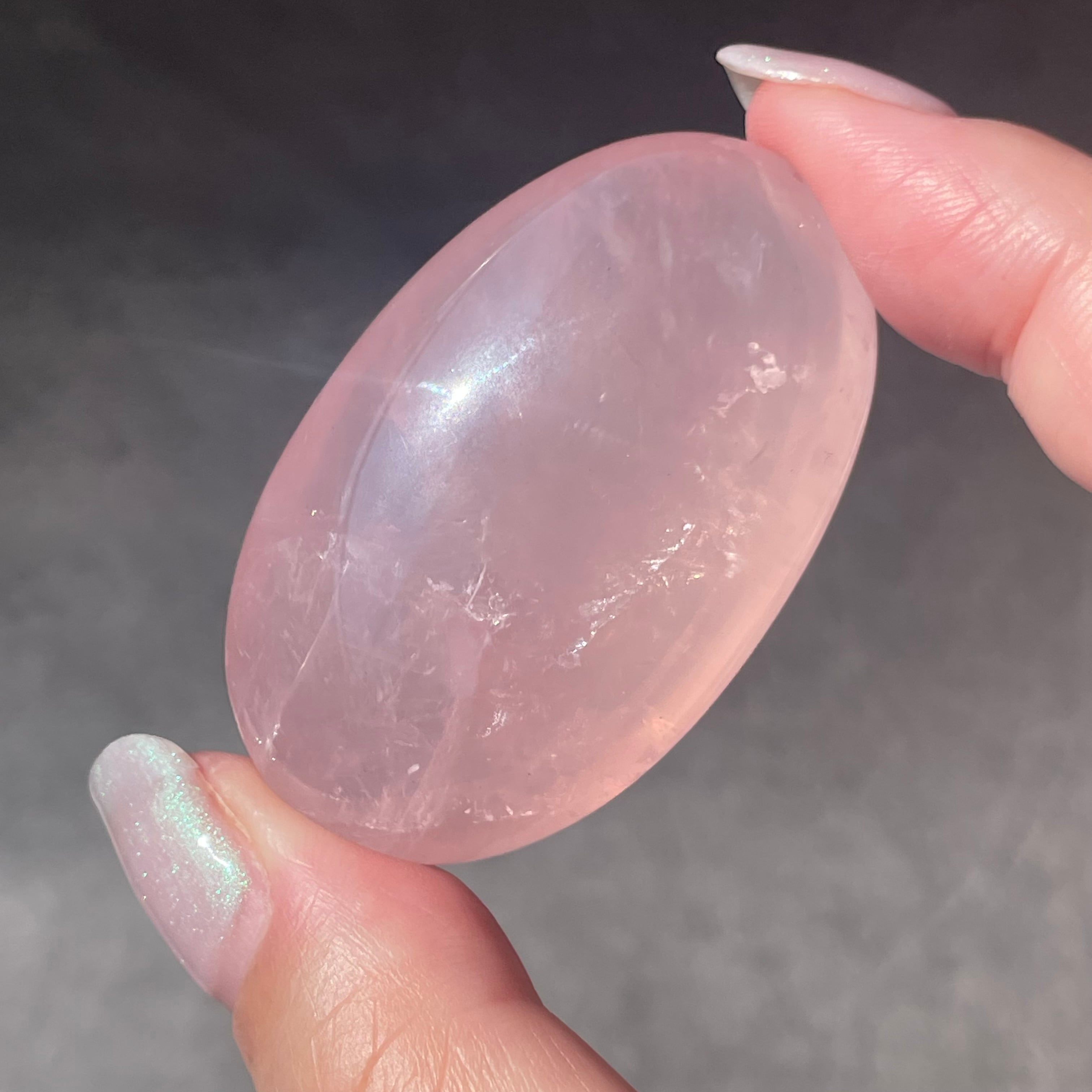 ローズクオーツぷっくりハート×ピンクアゼツライト×モザンビーク産ローズクオーツ モザンビーク産♦︎Rose Quartz ローズクォーツ|palm パーム|天然石