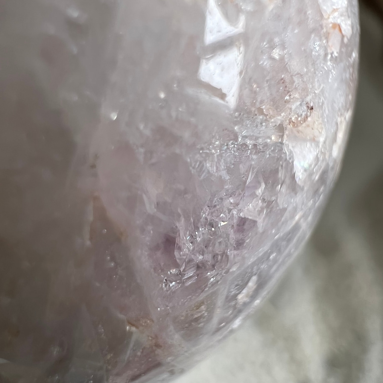 ピンクアメジストスフィアC*天然石丸玉*天然石インテリア*パワーストーン*置き物