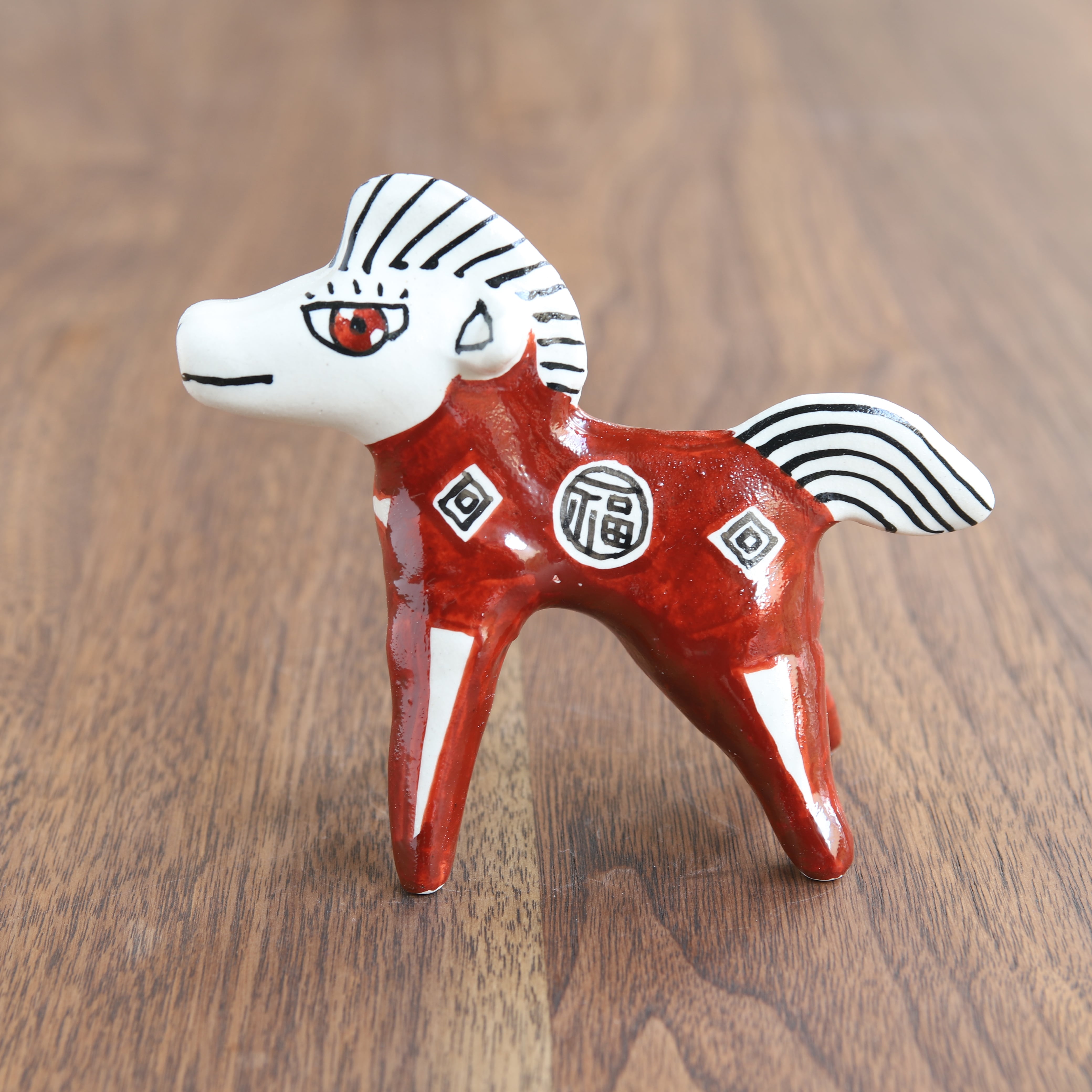 山口祥治 干支フィギュア 午(ウマ)「ウマジャロウ UJ-49」 工房:喜鶴製陶(有田焼)