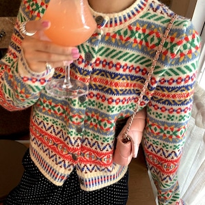 Colorful Nordic Cardigan\ 2litr05815