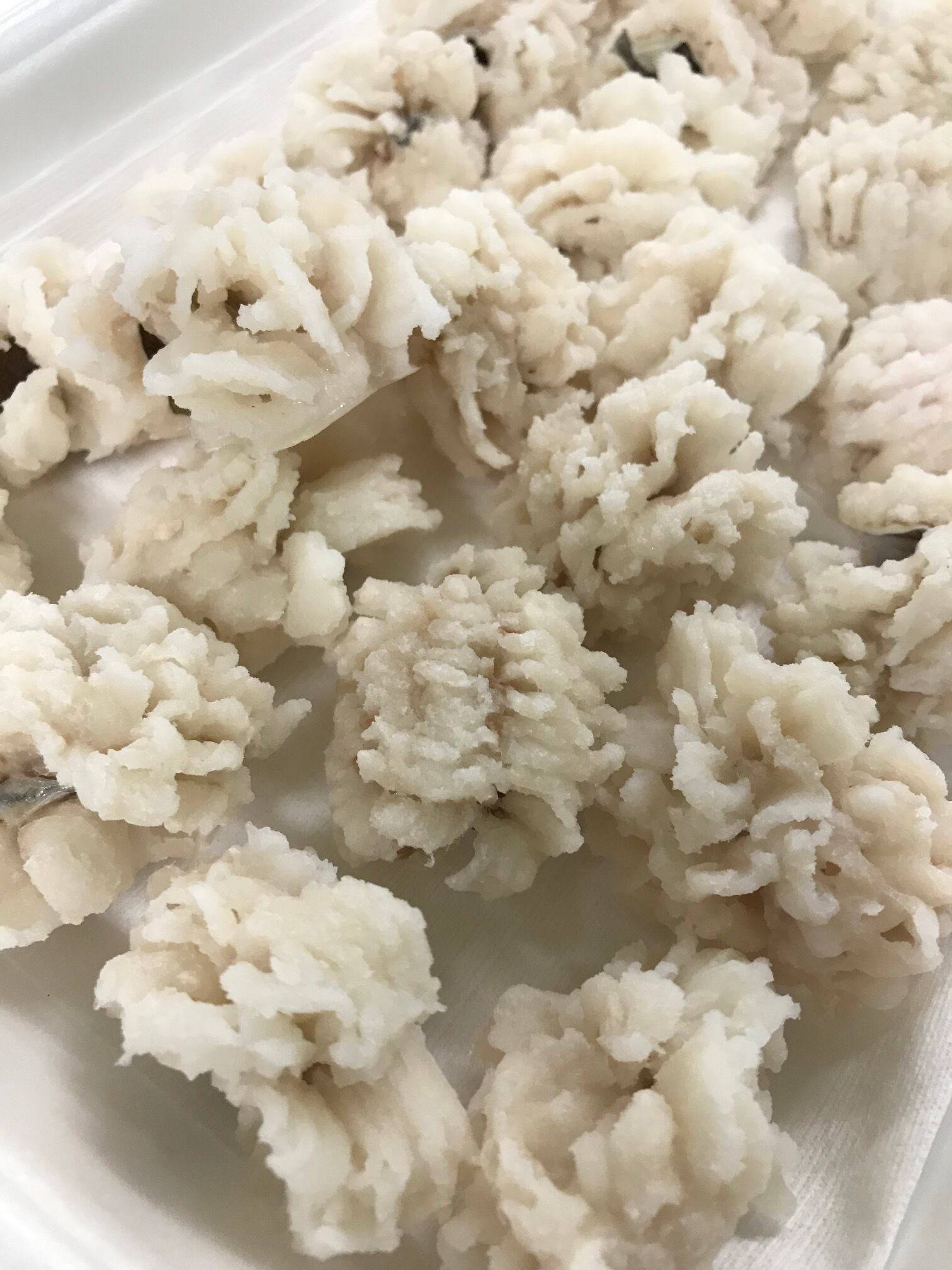 はも湯引き R Eat 1パック 300ｇ入 1切約15ｇ はも といったら湯引きです 脂ののったハモを梅肉わさび からし酢味噌などあっさりとたべるのが美味しい Hermosaburo ハモサブロー