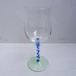 青い螺旋のワイングラス