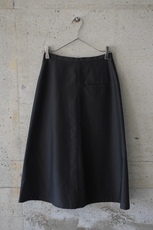Black crisp A-line skirt