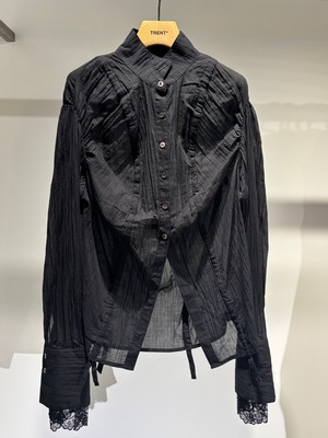 【26AW | WOMEN】MUKCYEN ムッシャン /  ブラウス/ cotton shirring blouse M269SH02