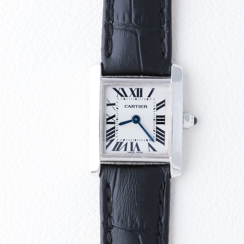 カルティエ タンクフランセーズ SM WG×レザー