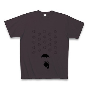 理系Tシャツ【天気記号／あられ／チャコール黒】-(Scien-T'st)Weather Symbol/SnowPellets/Charcoal-Black