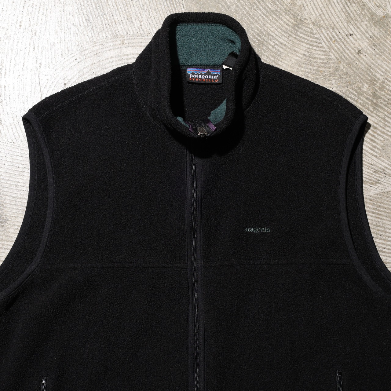 極美品 L USA 90s 黒 Synchilla Vest Patagonia シンチラベスト パタゴニア ブラック